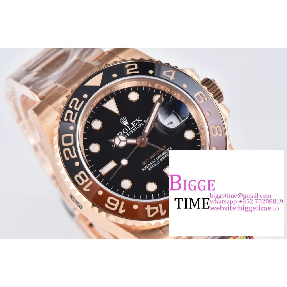 Gmt-Master Ii Rg 126715 Chnr 904L Black/Brown Ceramic Bezel Oyster Bracelet Clean Factory Cf Dd3285