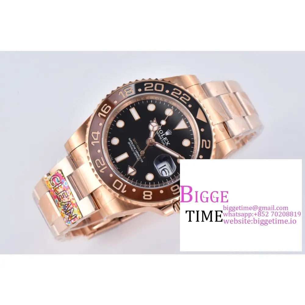 Gmt-Master Ii Rg 126715 Chnr 904L Black/Brown Ceramic Bezel Oyster Bracelet Clean Factory Cf Dd3285