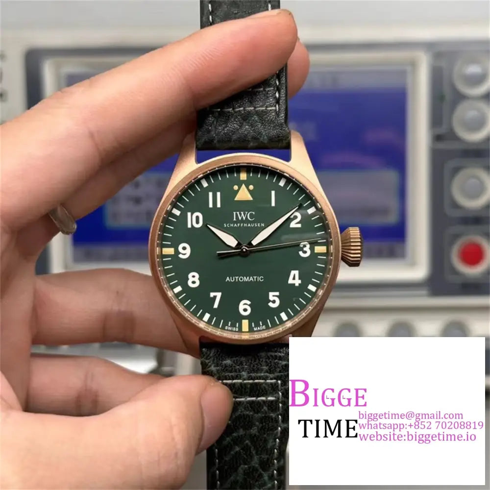 Iwc Big Pilot 43Mm Iw329702 Bronze Green Dial Leather Strap M + F 8N24 Option1 Iwc