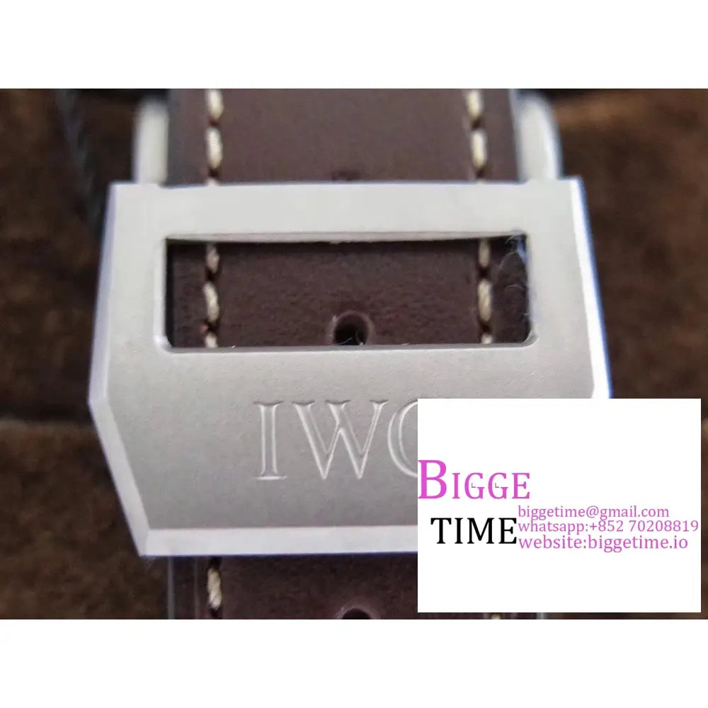 Iwc Big Pilot 46Mm Iw501004 Titanium Blue Dial Brown Leather Strap Zf A51111 Iwc