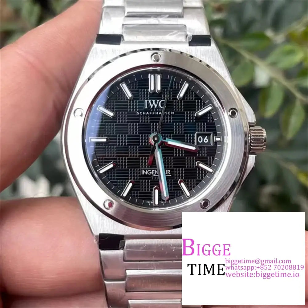 Iwc Ingenieur 40Mm Black Dial Ss Bracelet V7F A2892 Option1 Iwc