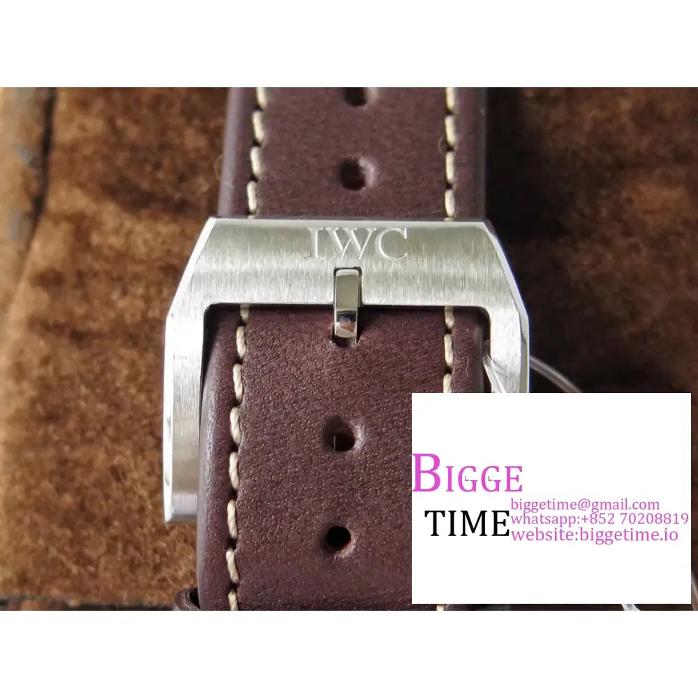 Iwc Pilot Mark Xviii 40Mm Iw327003 Brown Dial Leather Strap V7F A2892 Iwc