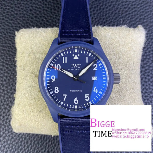 Iwc Pilot Mark Xviii 40Mm Iw328101 Ceramic Blue Dial Rubber Strap V7F A2892 Option1 Iwc