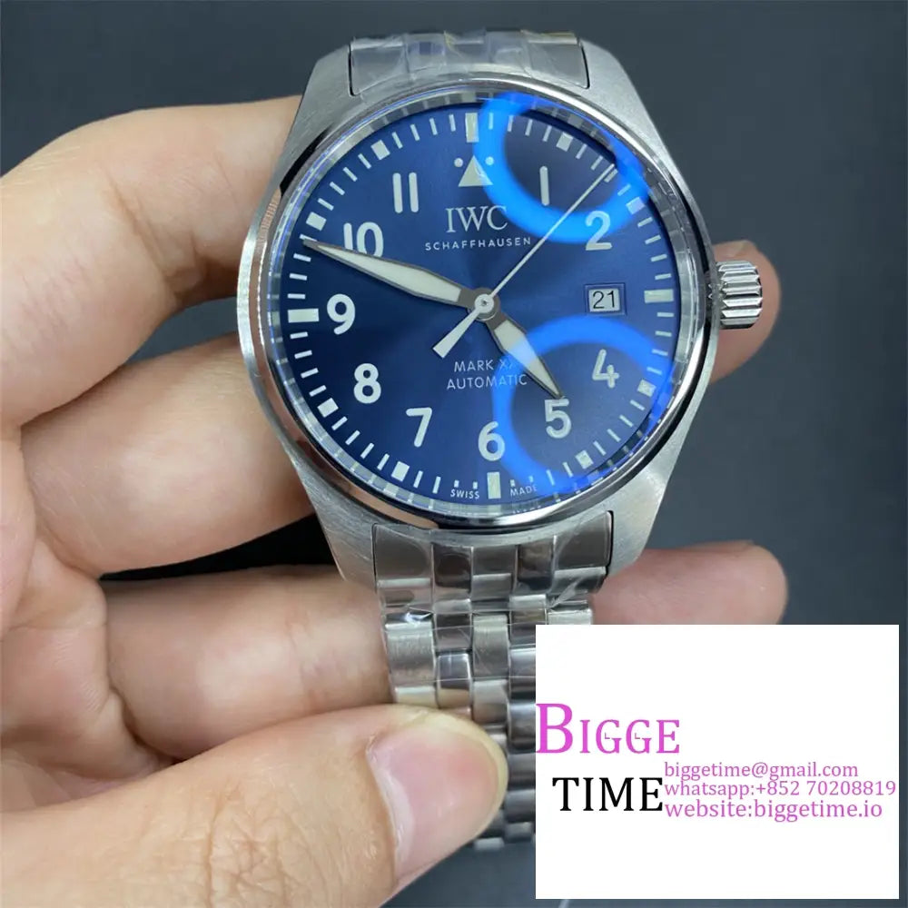 Iwc Pilot Mark Xx 40Mm Iw328204 Blue Dial Ss Bracelet V7F A2892 Iwc