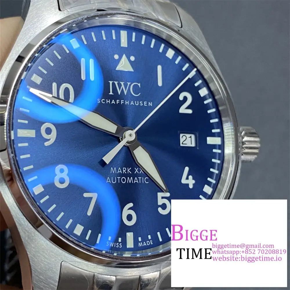 Iwc Pilot Mark Xx 40Mm Iw328204 Blue Dial Ss Bracelet V7F A2892 Iwc