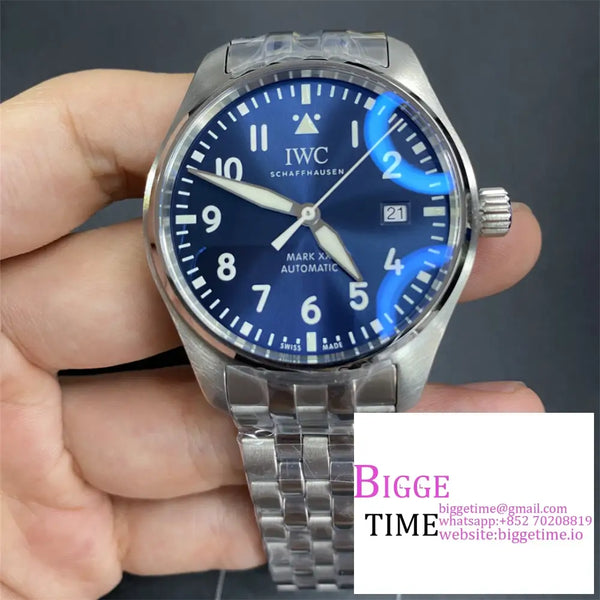 Iwc Pilot Mark Xx 40Mm Iw328204 Blue Dial Ss Bracelet V7F A2892 Option1 Iwc