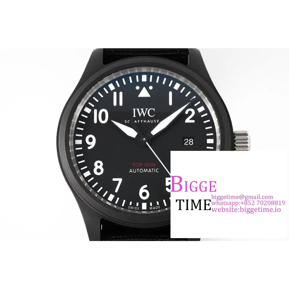 Iwc Pilot Topgun 41Mm Iw326906 Black Dial Nylon Strap Zf A32111 Iwc