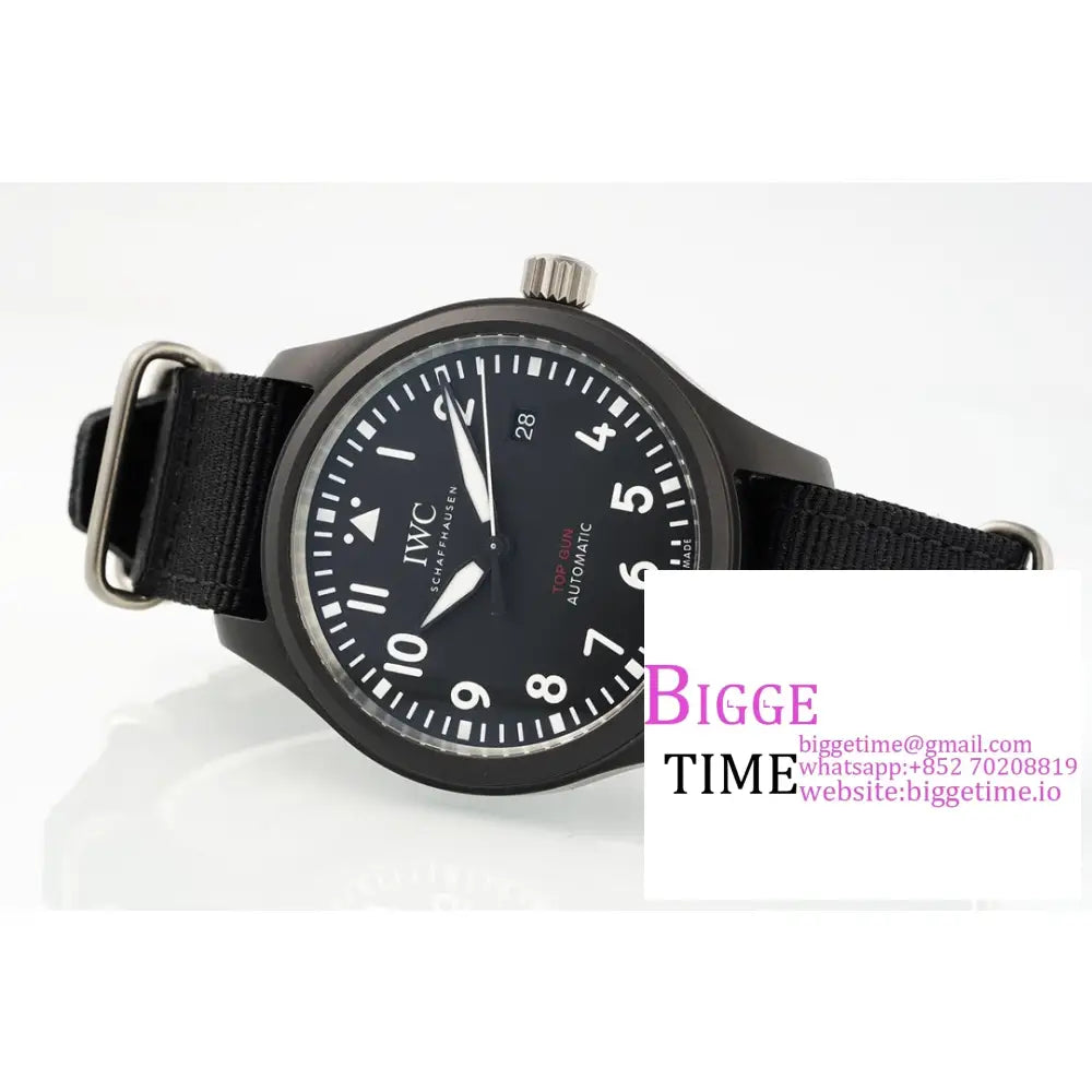 Iwc Pilot Topgun 41Mm Iw326906 Black Dial Nylon Strap Zf A32111 Iwc