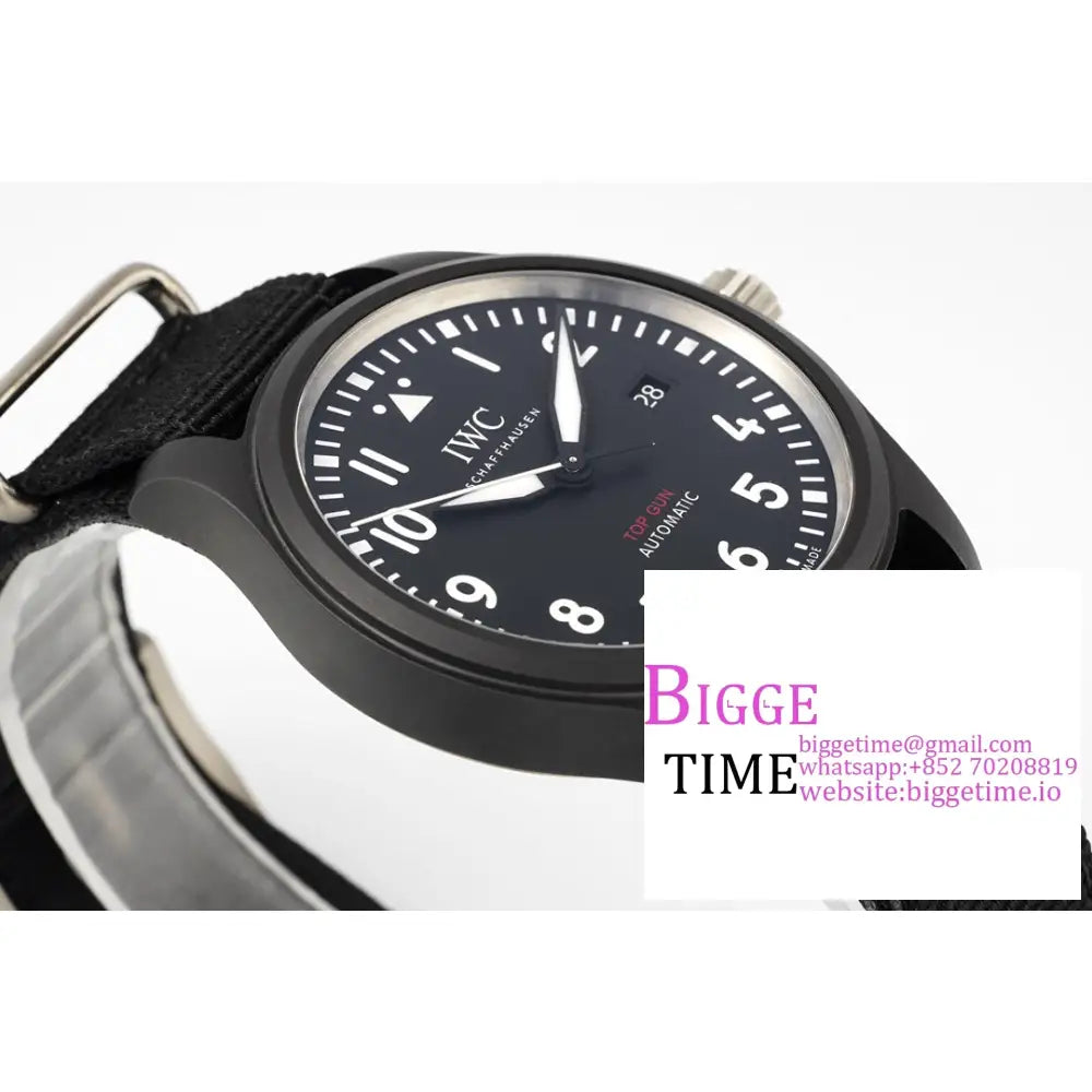 Iwc Pilot Topgun 41Mm Iw326906 Black Dial Nylon Strap Zf A32111 Iwc