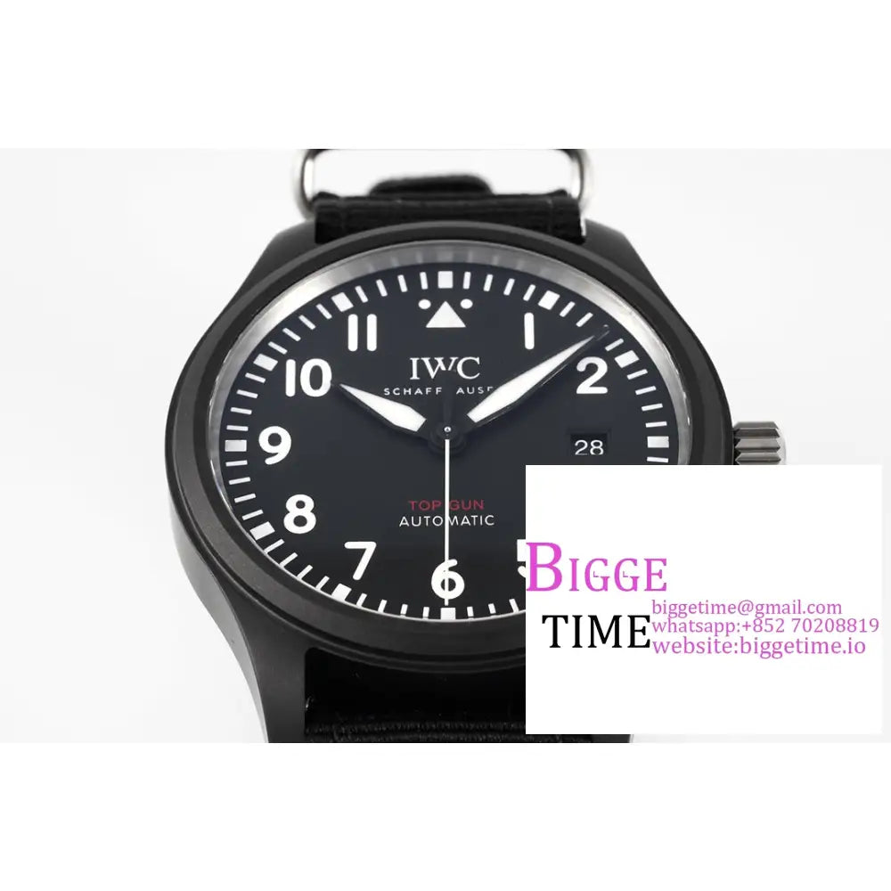 Iwc Pilot Topgun 41Mm Iw326906 Black Dial Nylon Strap Zf A32111 Iwc