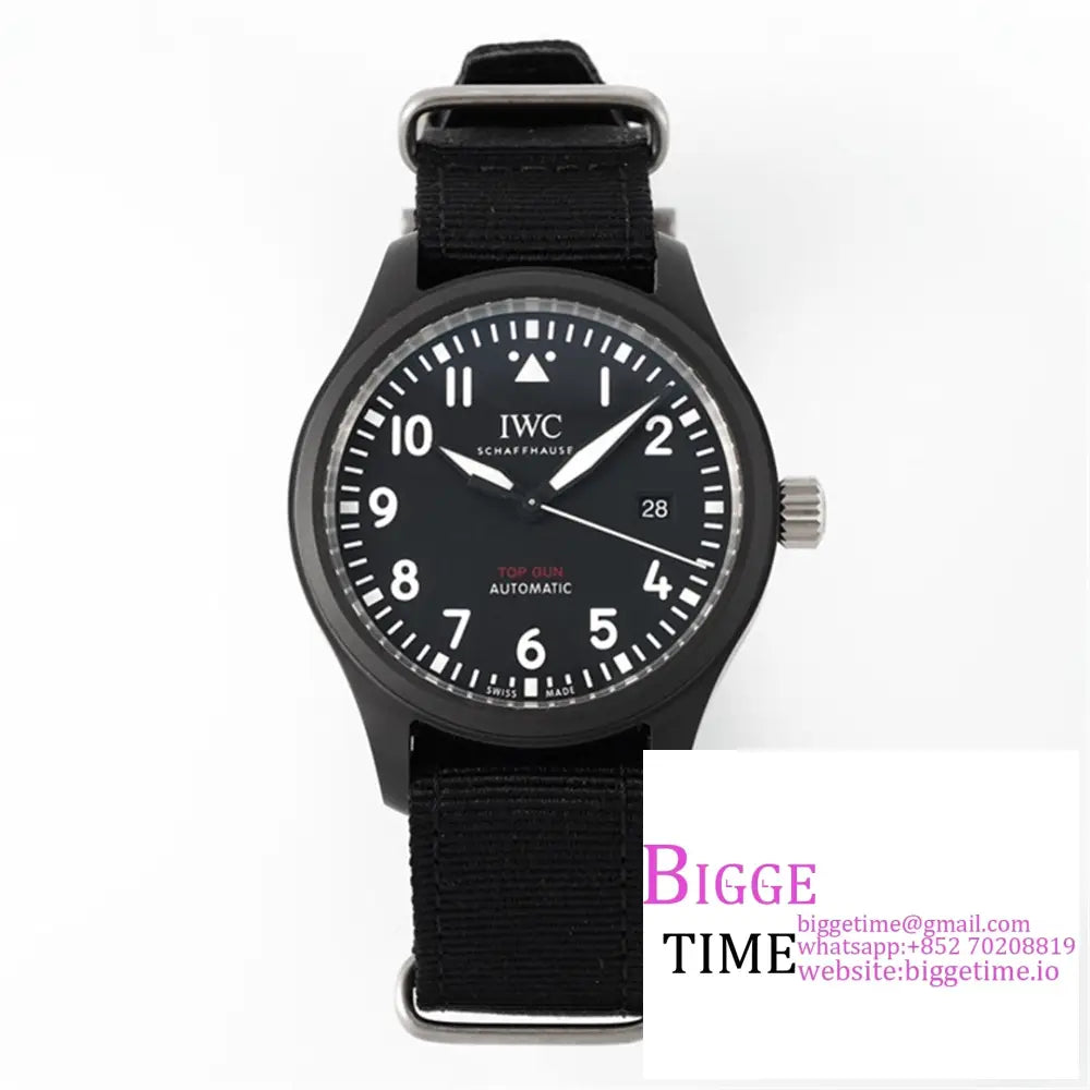 Iwc Pilot Topgun 41Mm Iw326906 Black Dial Nylon Strap Zf A32111 Option1 Iwc