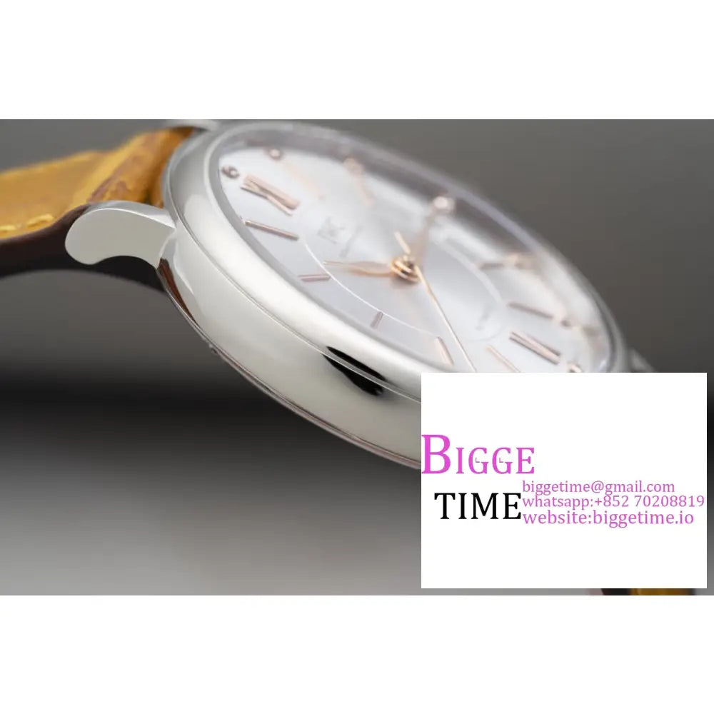 Iwc Portofino 37Mm Ladies Silver Dial Leather Strap V7F A2892 Iwc