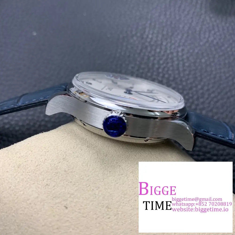 Iwc Portugieser 44Mm Iw503501 White Dial Blue Leather Strap Zf A52850 Iwc