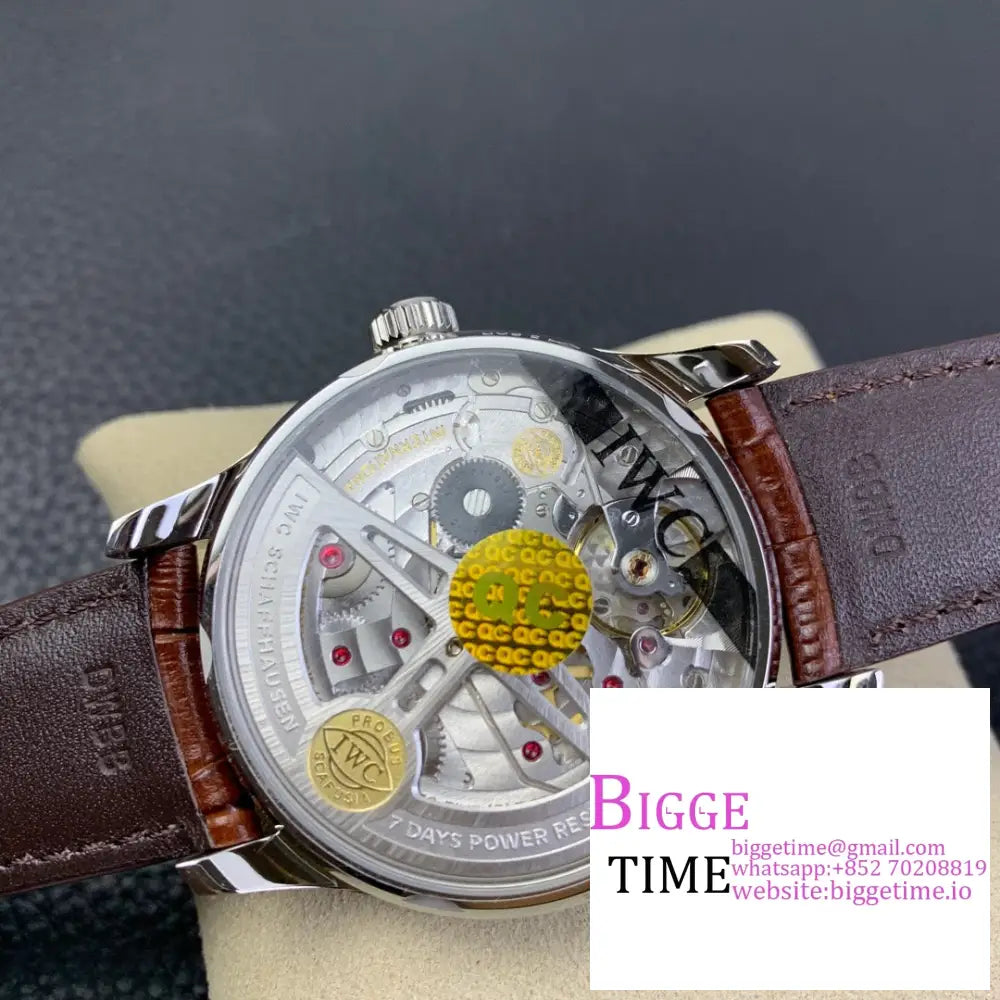 Iwc Portugieser 44Mm Iw503504 Rg White Dial Brown Leather Strap Zf A52850 Iwc