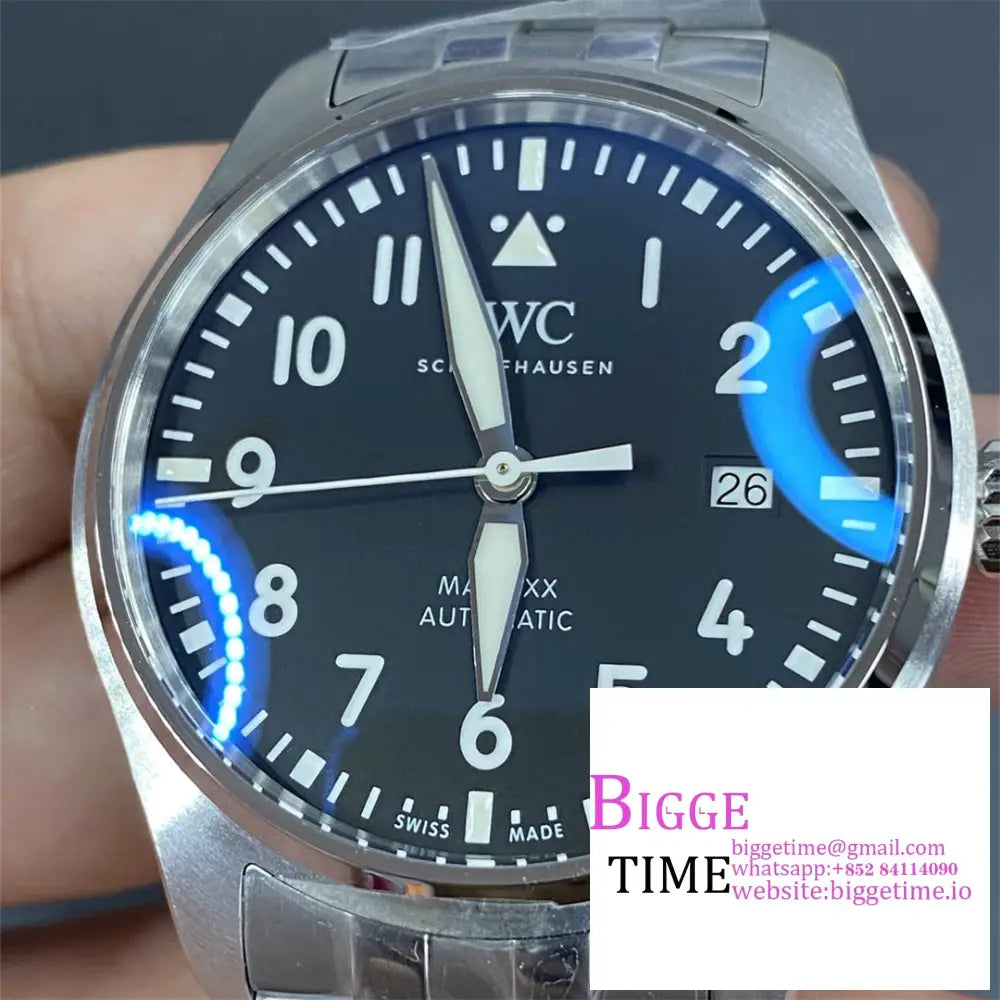 Iwc Pilot Mark Xx 40Mm Iw328202 Black Dial Ss Bracelet V7F A2892 Iwc