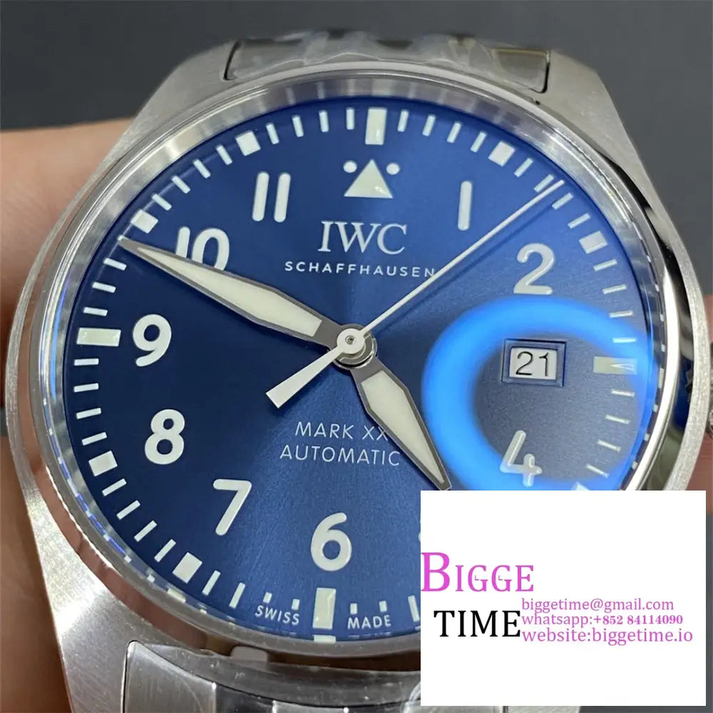 Iwc Pilot Mark Xx 40Mm Iw328204 Blue Dial Ss Bracelet V7F A2892 Iwc