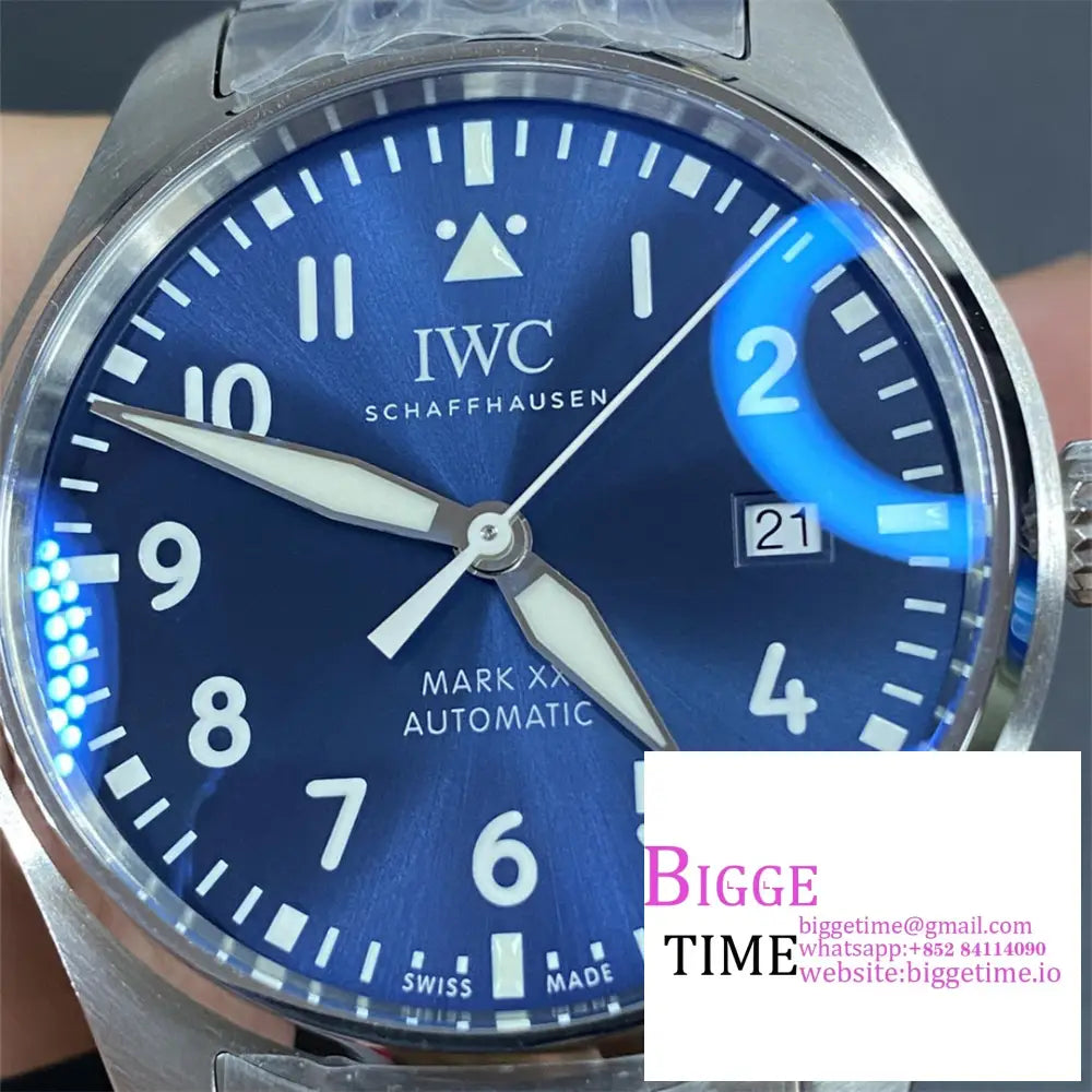 Iwc Pilot Mark Xx 40Mm Iw328204 Blue Dial Ss Bracelet V7F A2892 Iwc