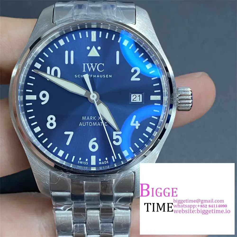 Iwc Pilot Mark Xx 40Mm Iw328204 Blue Dial Ss Bracelet V7F A2892 Iwc