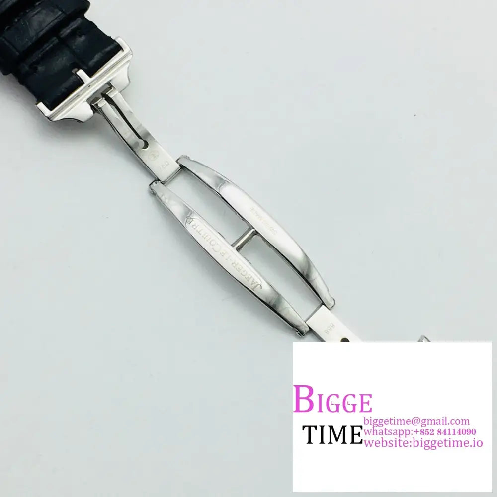 Master Uitra Tourbiiion 42Mm White Dial Black Leather Strap R8F Tourb Jaeger Lecoultre