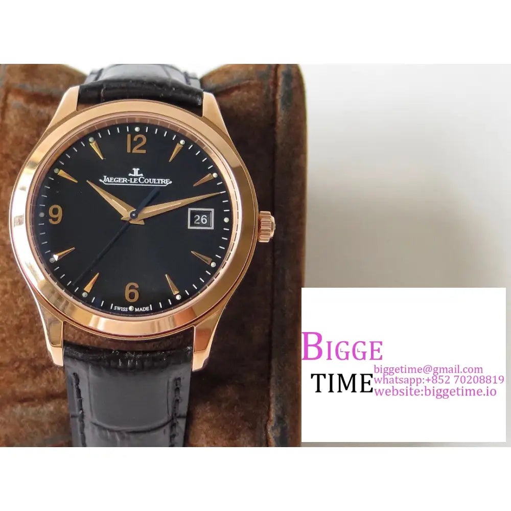 Master Ultra Thin 40Mm Rg Black Dial Leather Strap Zf A899 Jaeger Lecoultre