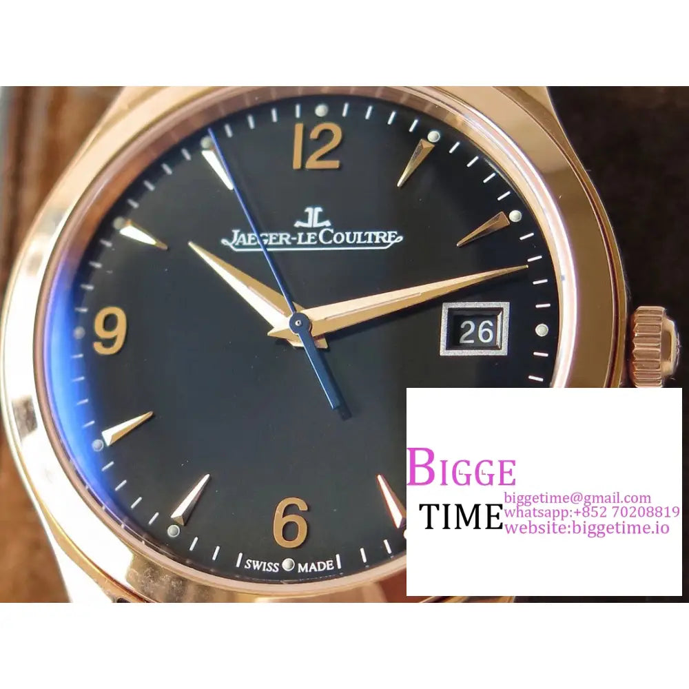 Master Ultra Thin 40Mm Rg Black Dial Leather Strap Zf A899 Jaeger Lecoultre