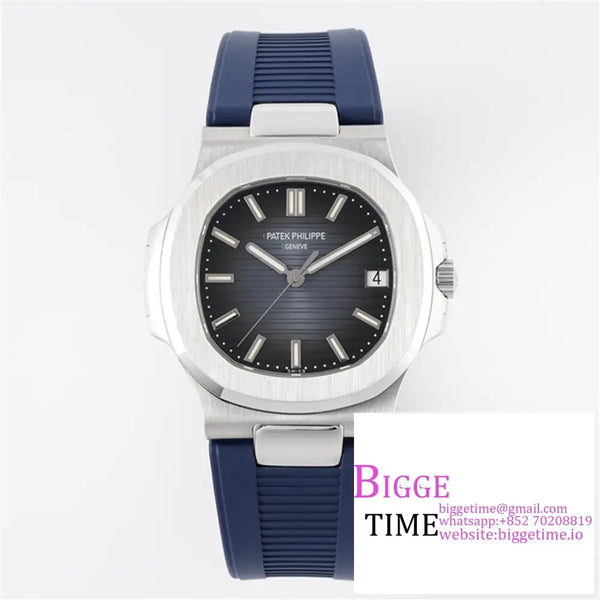 Nautilus 5711 40Mm Blue Dial Rubber Strap Ppf A330Sc Option1 Patek Philippe