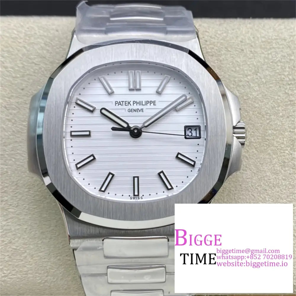 Nautilus 5711 40Mm White Dial Ss Bracelet 3Kf A324Sc Option1 Patek Philippe