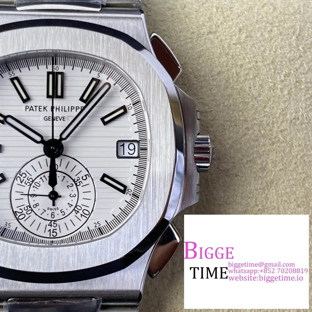 Nautilus 5980 40.5Mm White Dial Ss Bracelet Ppf A28-520 Patek Philippe