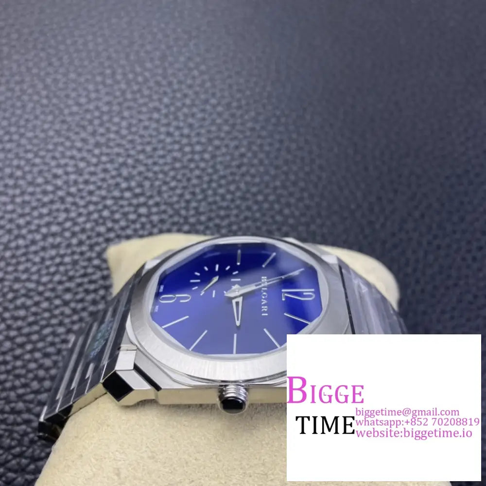 Octo Finissimo 40Mm Blue Dial Ss Bracelet Bvf My9015 Bvlgari