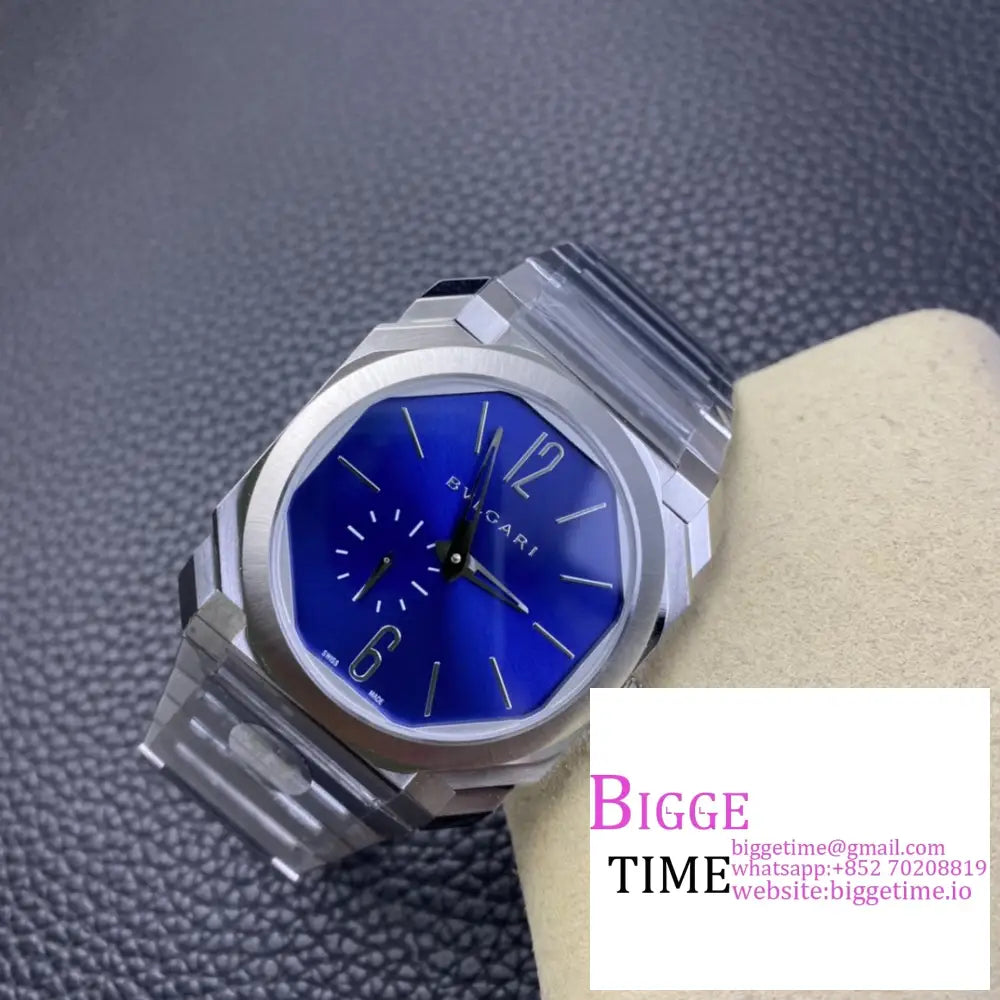 Octo Finissimo 40Mm Blue Dial Ss Bracelet Bvf My9015 Bvlgari