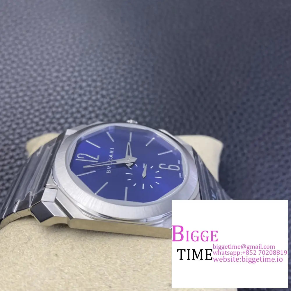 Octo Finissimo 40Mm Blue Dial Ss Bracelet Bvf My9015 Bvlgari