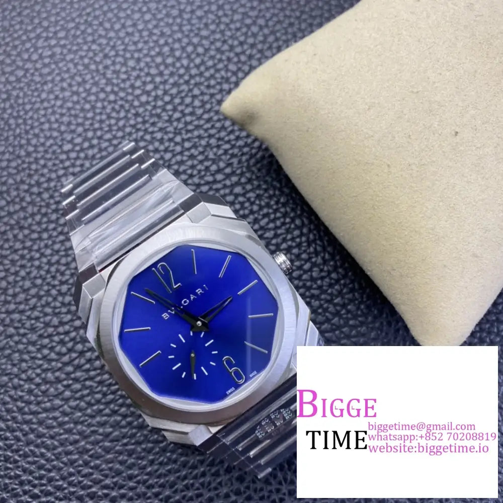 Octo Finissimo 40Mm Blue Dial Ss Bracelet Bvf My9015 Bvlgari