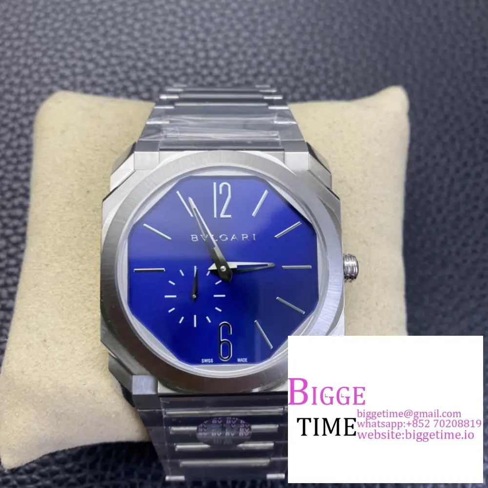 Octo Finissimo 40Mm Blue Dial Ss Bracelet Bvf My9015 Option1 Bvlgari