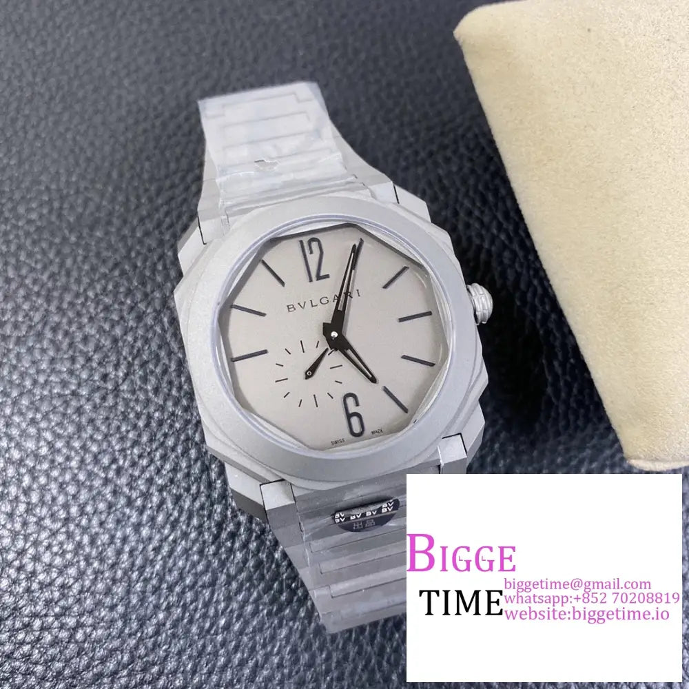 Octo Finissimo 40Mm Grey Dial Bracelet Bvf My9015 Bvlgari