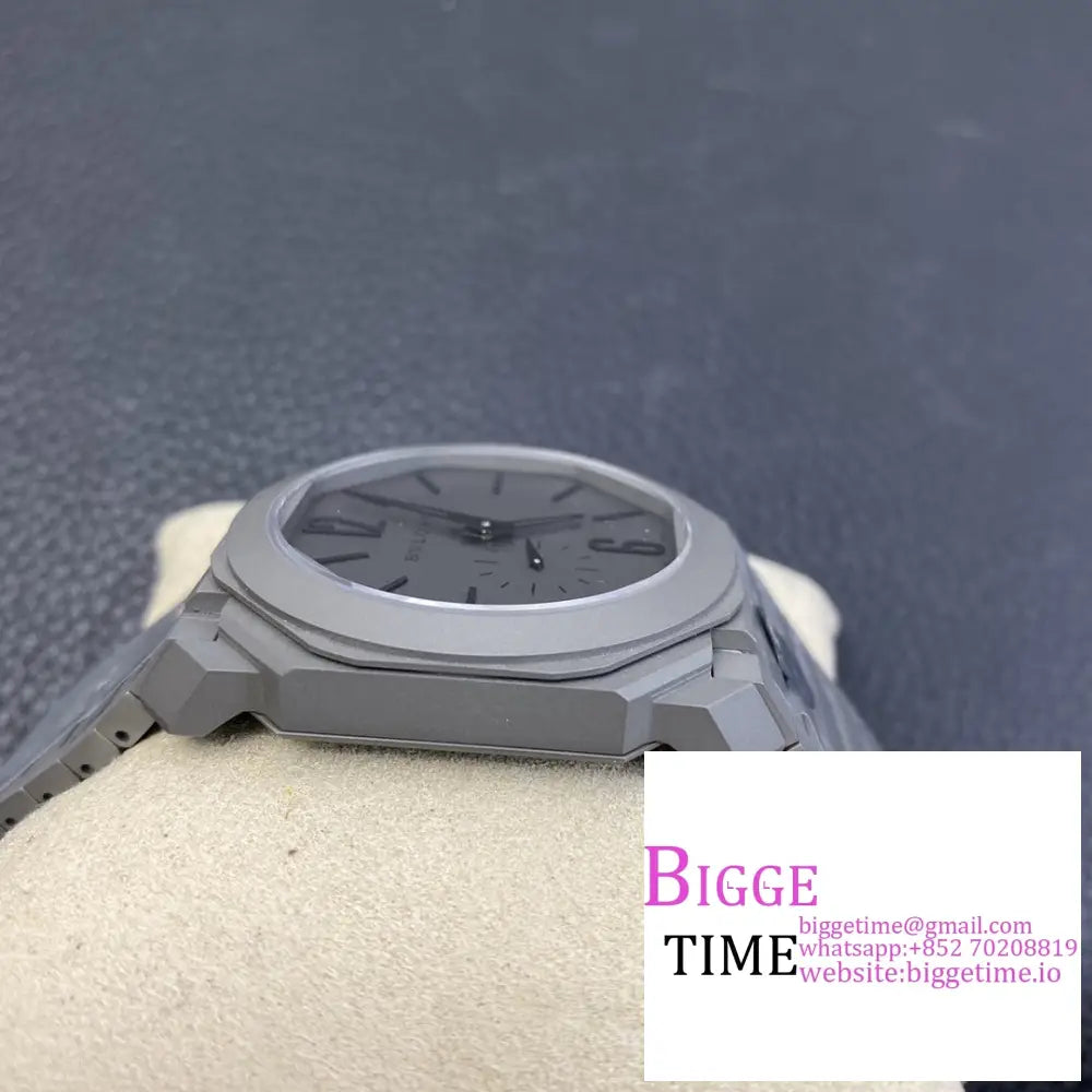 Octo Finissimo 40Mm Grey Dial Bracelet Bvf My9015 Bvlgari