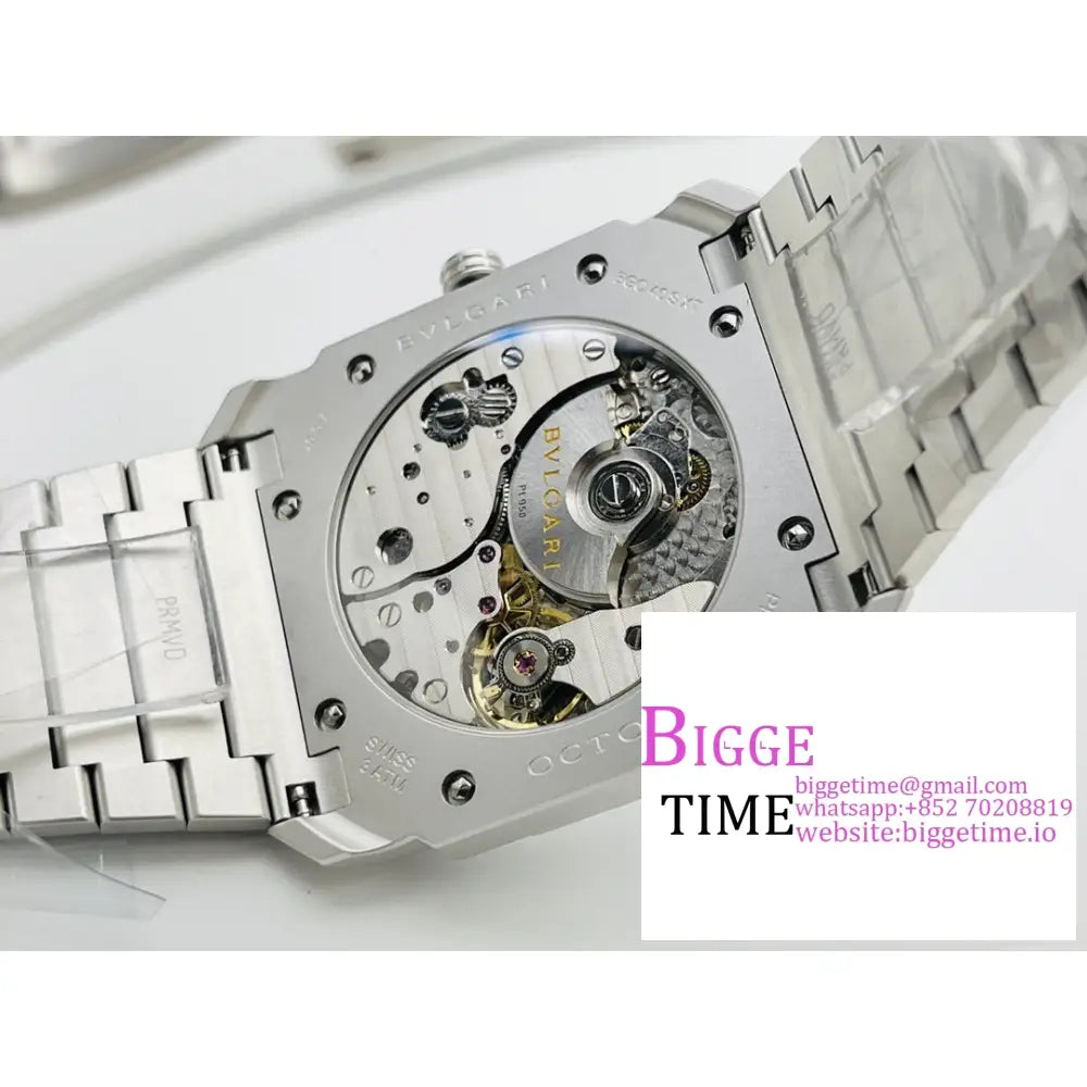 Octo Finissimo 40Mm White Dial Ss Bracelet Bvf My9015 Bvlgari