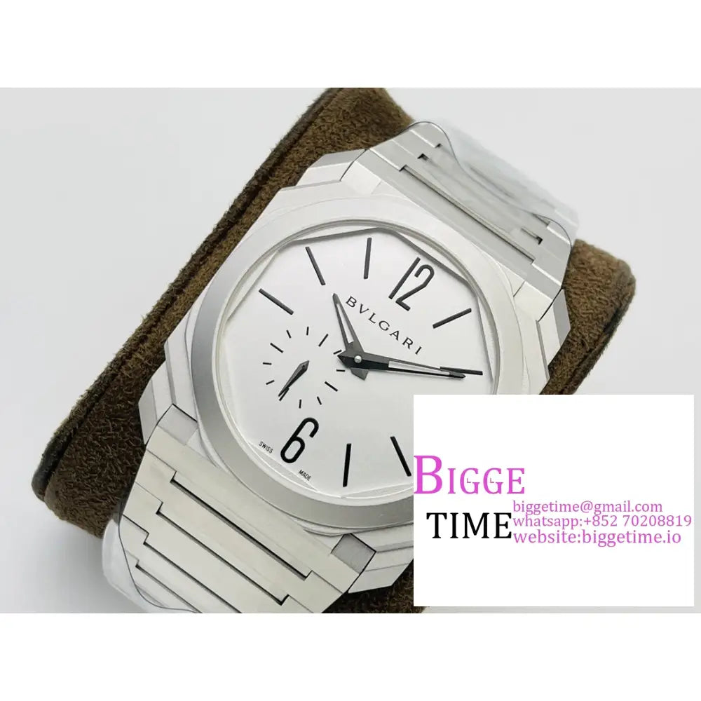 Octo Finissimo 40Mm White Dial Ss Bracelet Bvf My9015 Bvlgari