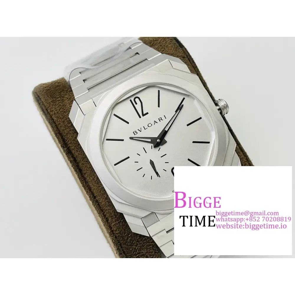 Octo Finissimo 40Mm White Dial Ss Bracelet Bvf My9015 Bvlgari