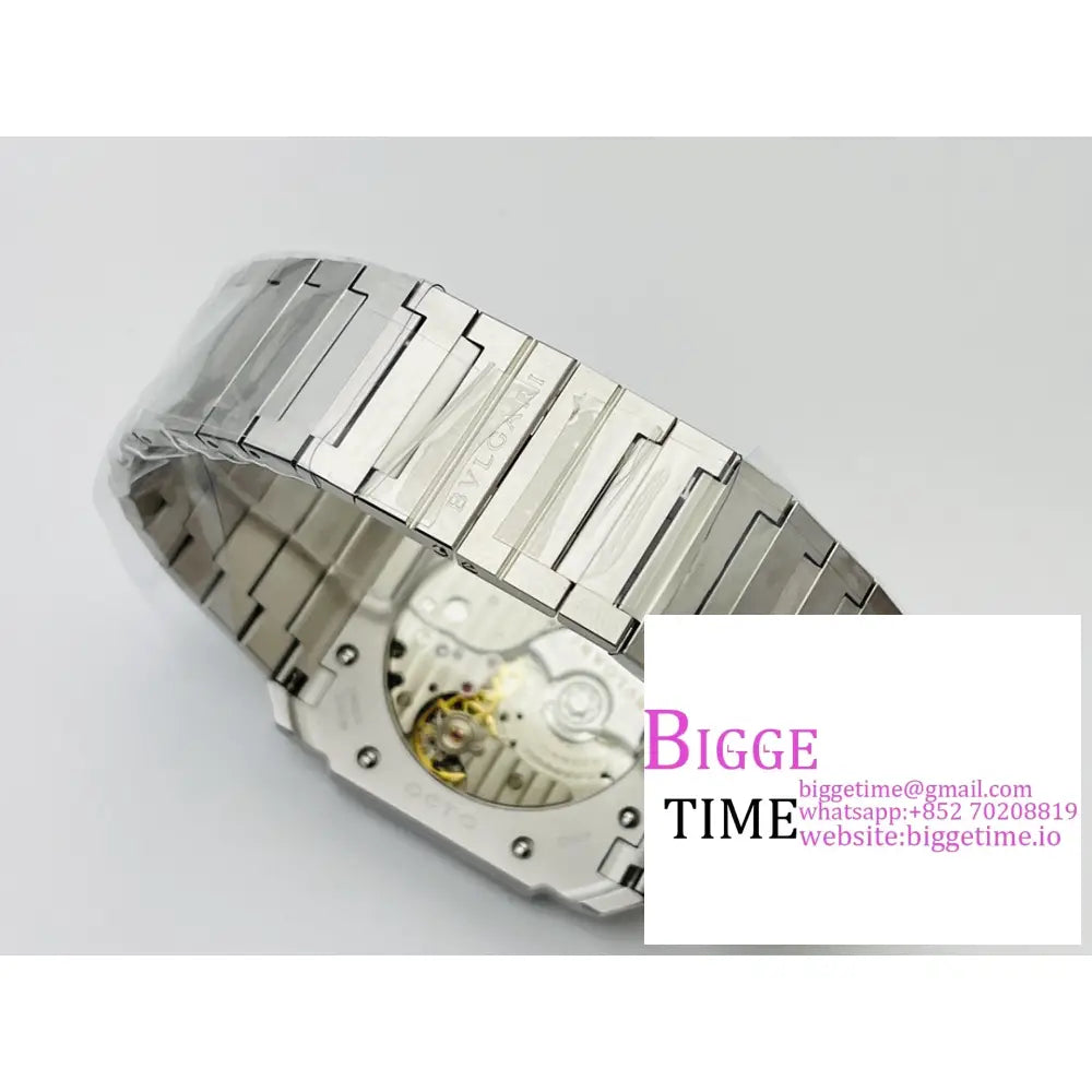 Octo Finissimo 40Mm White Dial Ss Bracelet Bvf My9015 Bvlgari