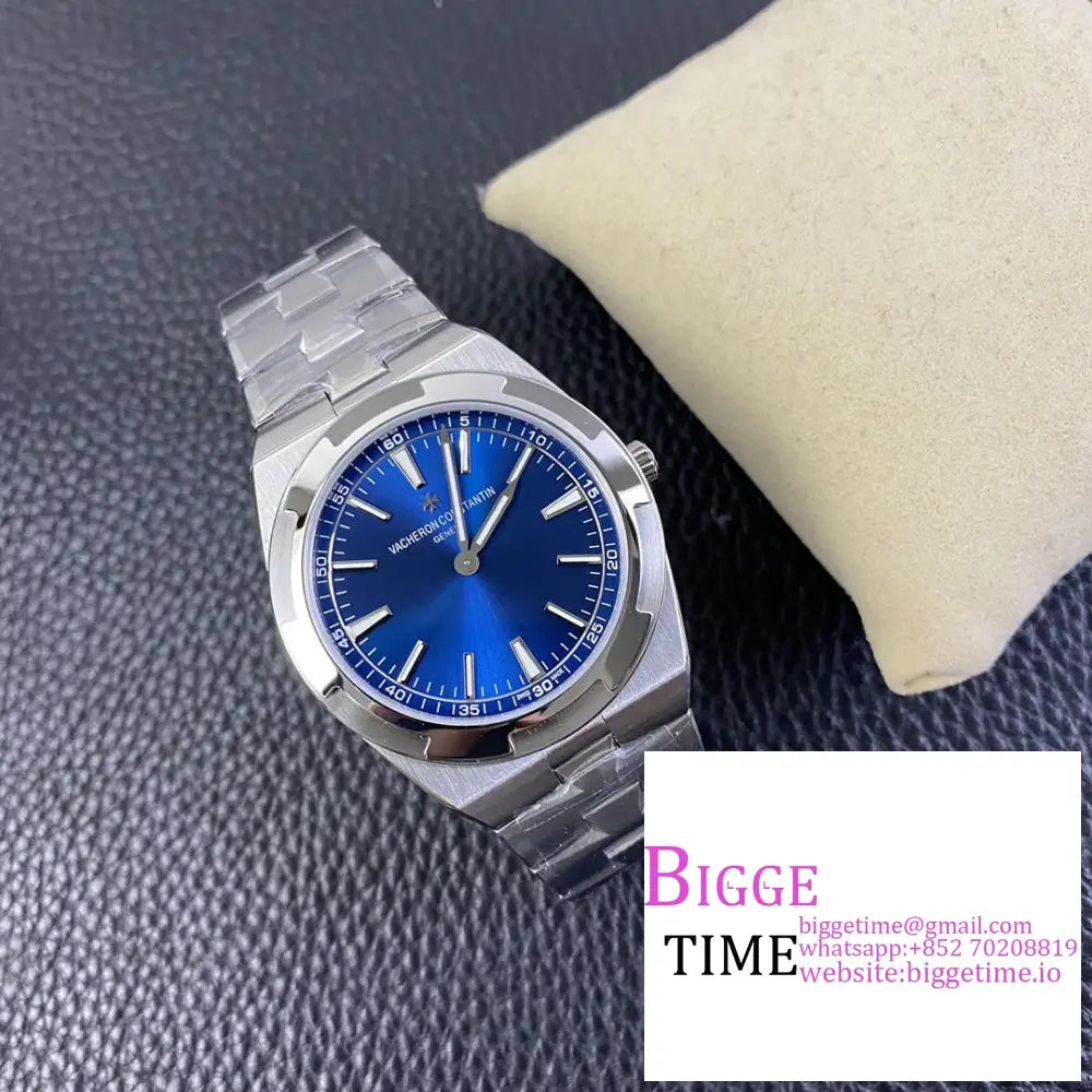 Overseas 40Mm 2000V Blue Dial Ss Bracelet Xf A1120 Vacheron Constantin