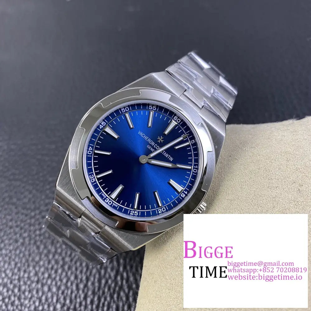 Overseas 40Mm 2000V Blue Dial Ss Bracelet Xf A1120 Vacheron Constantin