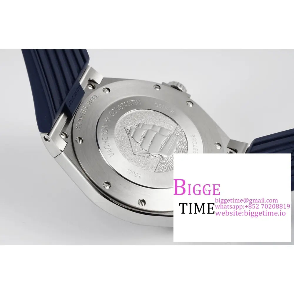 Overseas 42Mm 47040 Blue Dial Rubber Strap Ppf A1226Sc Vacheron Constantin