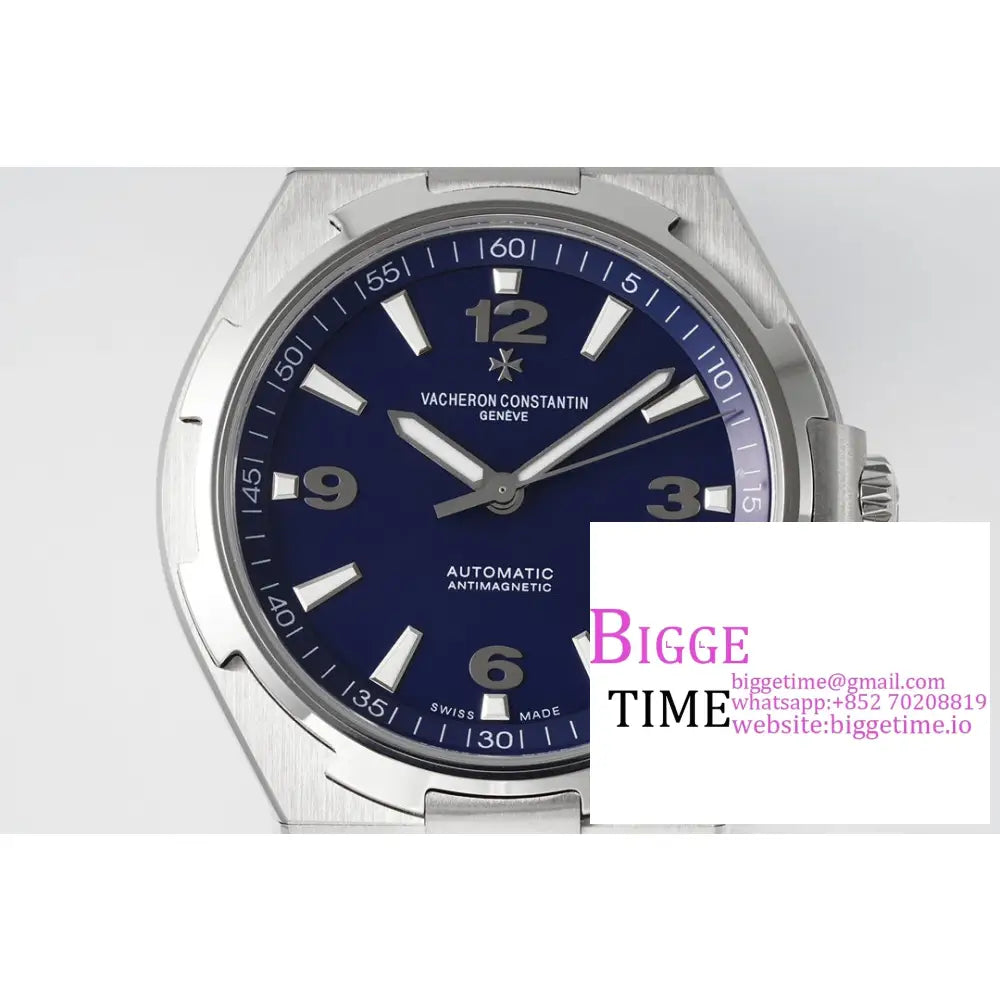 Overseas 42Mm 47040 Blue Dial Rubber Strap Ppf A1226Sc Vacheron Constantin