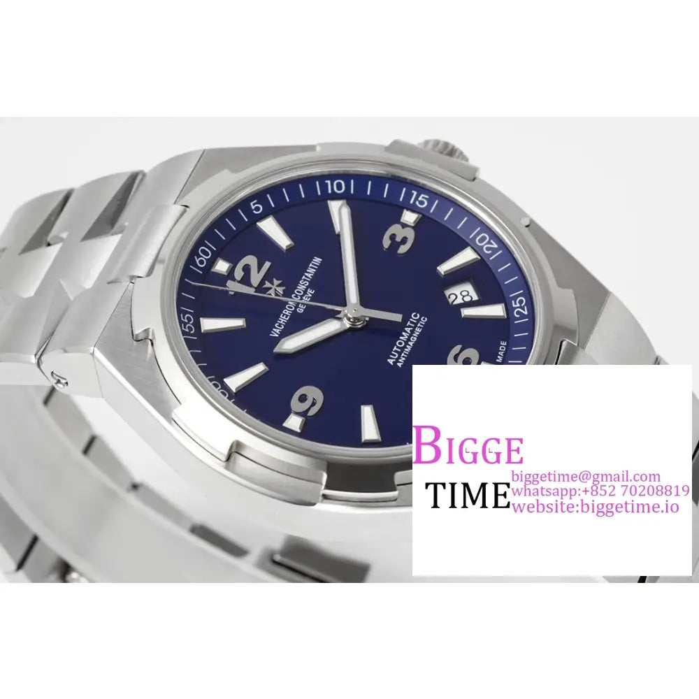 Overseas 42Mm 47040 Blue Dial Ss Bracelet Ppf A1226Sc Vacheron Constantin