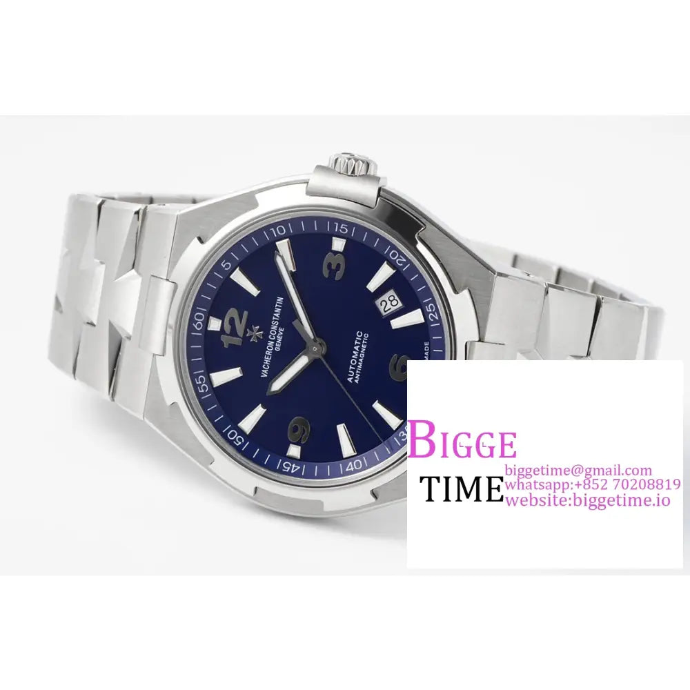 Overseas 42Mm 47040 Blue Dial Ss Bracelet Ppf A1226Sc Vacheron Constantin