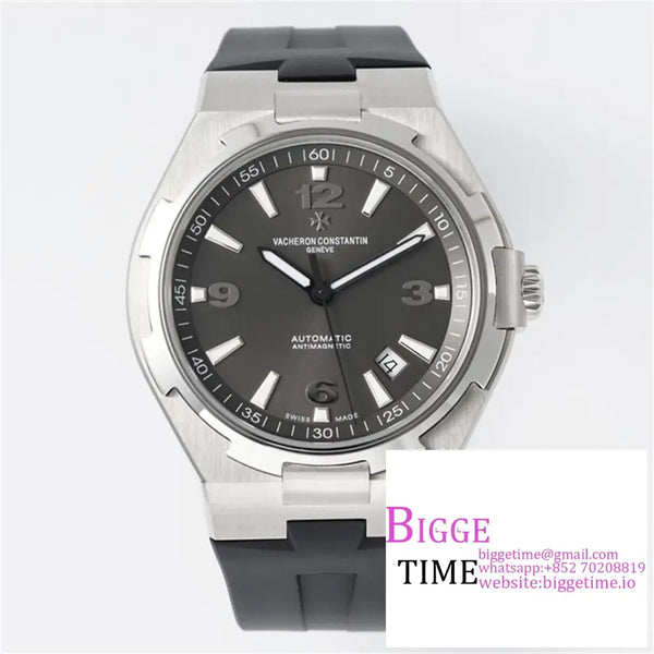 Overseas 42Mm 47040 Grey Dial Black Rubber Strap Ppf A1226Sc Option1 Vacheron Constantin