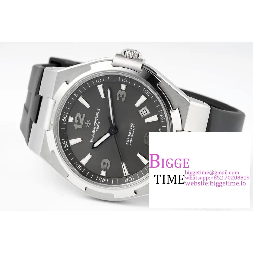 Overseas 42Mm 47040 Grey Dial Black Rubber Strap Ppf A1226Sc Vacheron Constantin