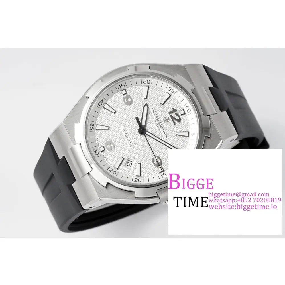 Overseas 42Mm 47040 White Dial Black Rubber Strap Ppf A1226Sc Vacheron Constantin