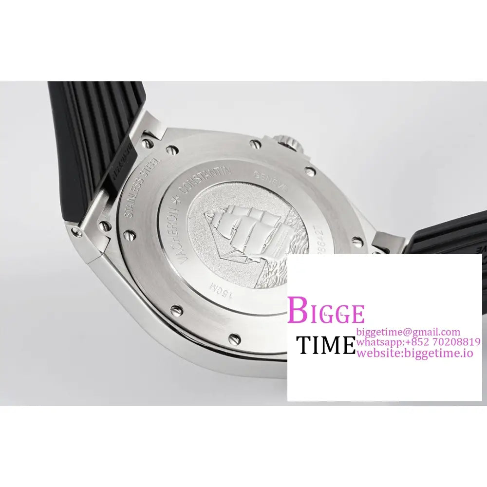 Overseas 42Mm 47040 White Dial Black Rubber Strap Ppf A1226Sc Vacheron Constantin