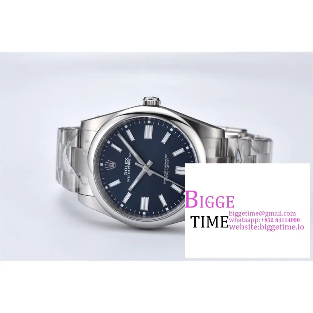 Oyster Perpetual 41Mm 124300 Blue Dial Bracelet Clean Factory Cf Vr3230 Rolex